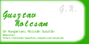 gusztav molcsan business card