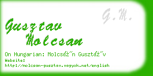 gusztav molcsan business card